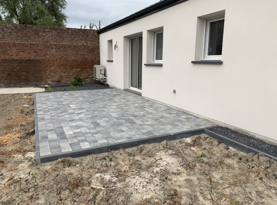 Terrasse pavage 3 tons gris | 